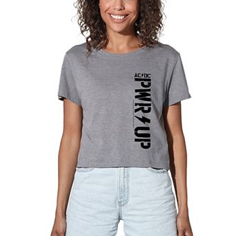 Juniors' AC/DC Power Up Graphic Crop Tee