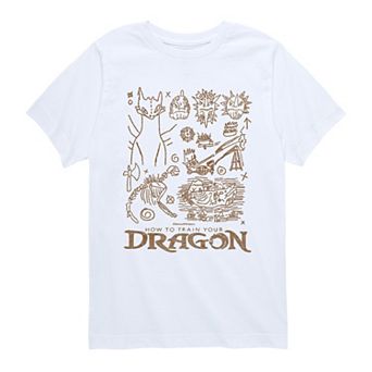Boys 8-20 How To Train Your Dragon Doodles Graphic Tee