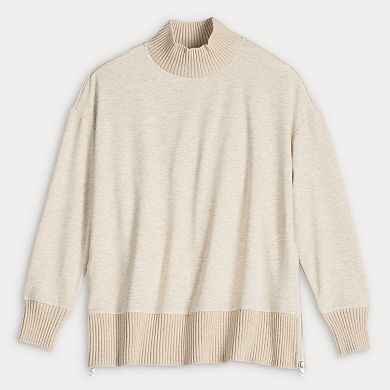 Petite Simply Vera Vera Wang Side Zip Suba Sweatshirt