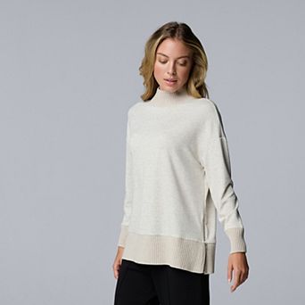 Petite Simply Vera Vera Wang Side Zip Suba Sweatshirt
