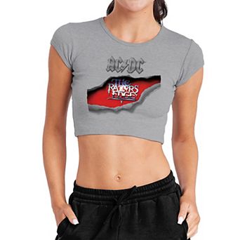Juniors' AC/DC Razors Edge Crop Top