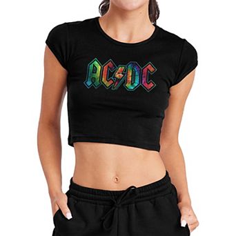 Juniors' AC/DC Graphic Crop Top