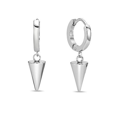 Men's LYNX Stainless Steel Cone Hoop Earrings