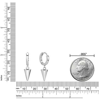 Men's LYNX Stainless Steel Cone Hoop Earrings