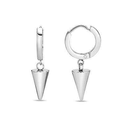 Men's LYNX Stainless Steel Cone Hoop Earrings