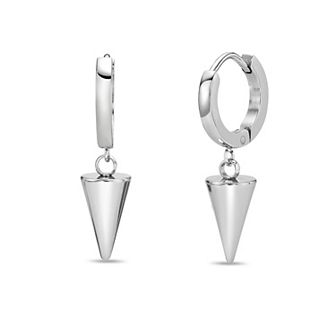 Men's LYNX Stainless Steel Cone Hoop Earrings