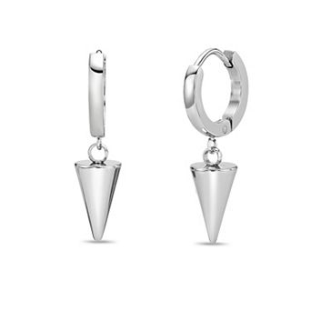 Men's LYNX Stainless Steel Cone Hoop Earrings