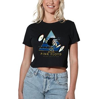 Juniors' Pink Floyd Graphic Crop Tee