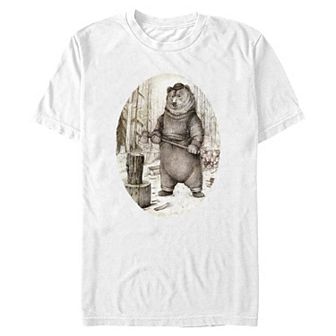 Big & Tall Bear Chopping Wood Graphic Tee