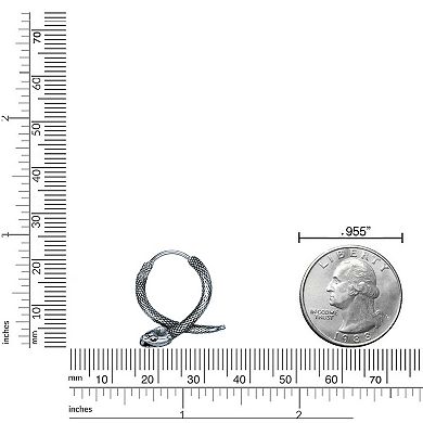 Men's LYNX Stainless Steel Snake Hoop Earrings