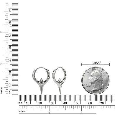 Men's LYNX Stainless Steel Spike Hoop Earrings
