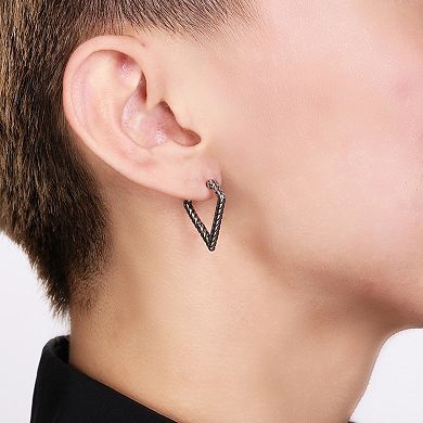 Men's LYNX Stainless Steel Triangle Earrings