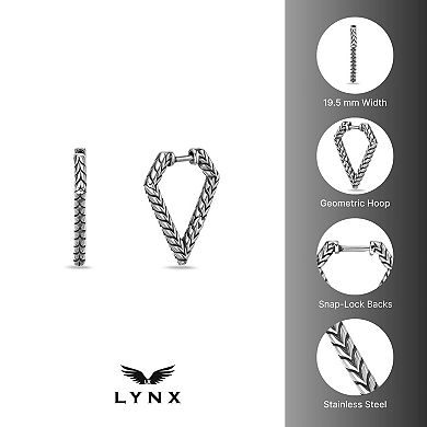 Men's LYNX Stainless Steel Triangle Earrings
