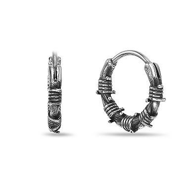 Men's LYNX Stainless Steel Hoop Earrings