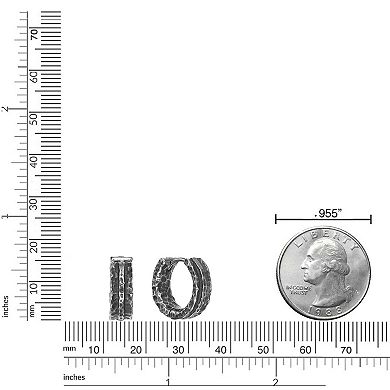 Men's LYNX Stainless Steel Hoop Earrings