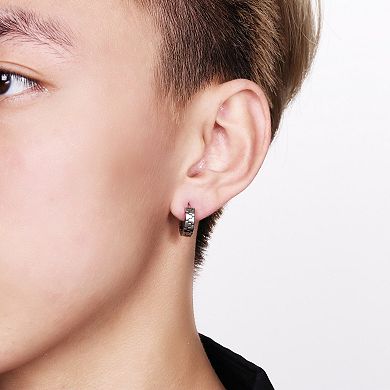 Men's LYNX Stainless Steel Hoop Earrings