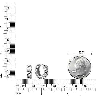 Men's LYNX Stainless Steel Hoop Earrings