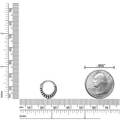 Men's LYNX Black Ion Plated Stainless Steel Hoop Earrings