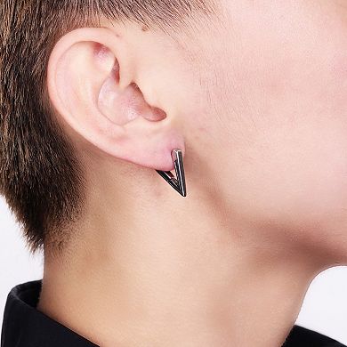 Men's LYNX Stainless Steel Triangle Earrings
