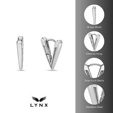 Men's LYNX Stainless Steel Triangle Earrings