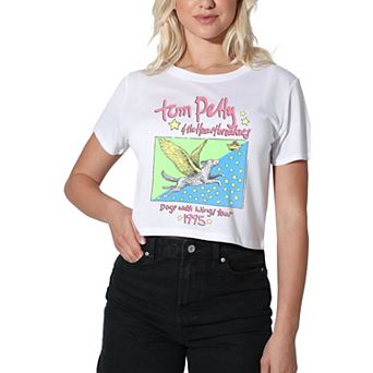 Juniors' Tom Petty Dogs With Wings Graphic Crop Tee
