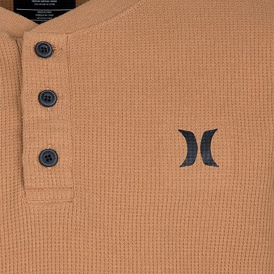 Boys 8-20 Hurley Long Sleeve Thermal Waffle Henley Top