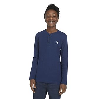 Boys 8-20 Hurley Long Sleeve Thermal Waffle Henley Top