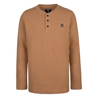 Boys 8-20 Hurley Long Sleeve Thermal Waffle Henley Top