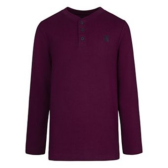 Boys 8-20 Hurley Long Sleeve Thermal Waffle Henley Top