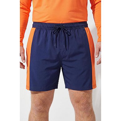 KingSize Men's Big & Tall 5 Contrast Swim Shorts With Super Stretch Liner