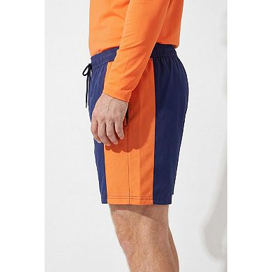 KingSize Men's Big & Tall 5 Contrast Swim Shorts With Super Stretch Liner