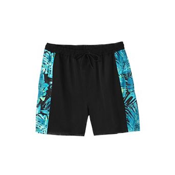 KingSize Men's Big & Tall 5 Contrast Swim Shorts With Super Stretch Liner
