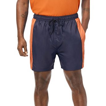 KingSize Men's Big & Tall 5"" Contrast Swim Shorts With Super Stretch Liner
