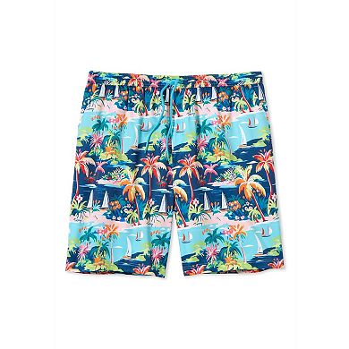 KingSize Men's Big & Tall 8"" Swim Trunks With Super Stretch Liner