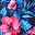 Blue Exotic Floral