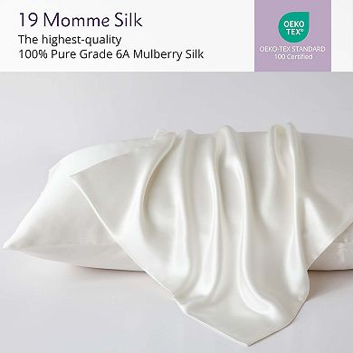 19 Momme, 100% Silk Pillowcase with Envelope Closure
