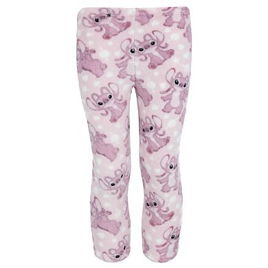 Textiel Trade Girl's Disney Stitch Angel Fleece Pajama Set