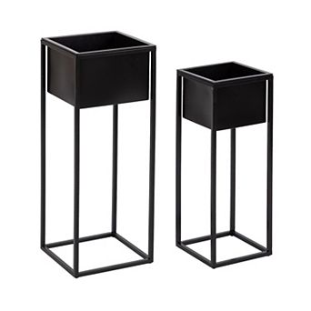 Palade Free Standing Metal Planter Set 2 pc