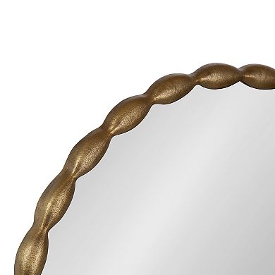 Perlina Round Cast Metal Mirror