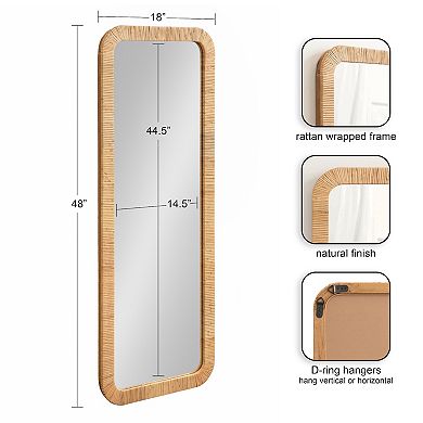 Rahfy Rectangle Framed Wall Mirror
