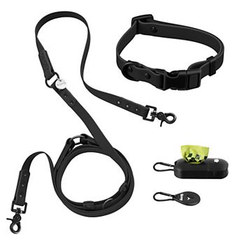 Luna Adjustable 6-in-1 Waterproof Hands-Free Leash and Collar with LED Flashlight