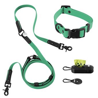 Luna Adjustable 6-in-1 Waterproof Hands-Free Leash and Collar with LED Flashlight