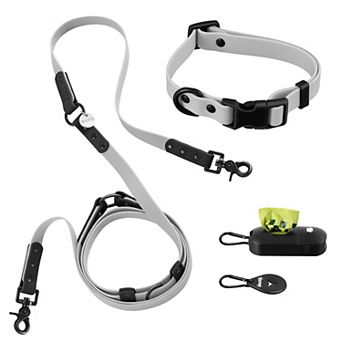 Luna Adjustable 6-in-1 Waterproof Hands-Free Leash and Collar with LED Flashlight