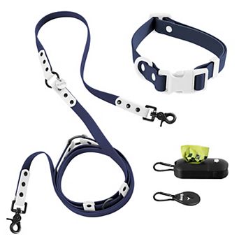 Luna Adjustable 6-in-1 Waterproof Hands-Free Leash and Collar with LED Flashlight