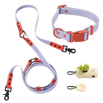 Luna Adjustable 6-in-1 Waterproof Hands-Free Leash and Collar with LED Flashlight