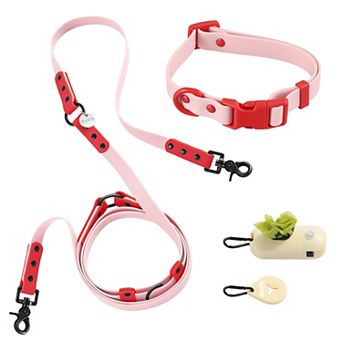Luna Adjustable 6-in-1 Waterproof Hands-Free Leash and Collar with LED Flashlight