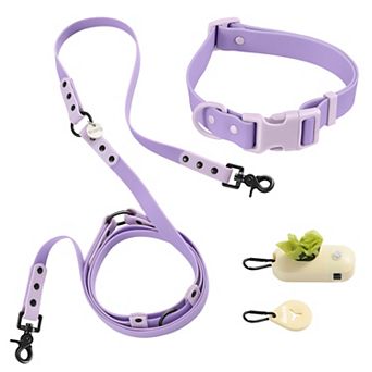 Luna Adjustable 6-in-1 Waterproof Hands-Free Leash and Collar with LED Flashlight