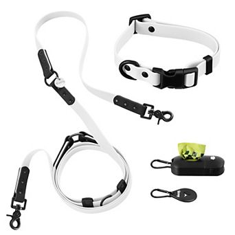 Luna Adjustable 6-in-1 Waterproof Hands-Free Leash and Collar with LED Flashlight