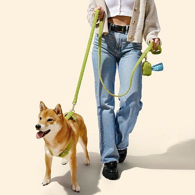 Teddy Bouclé Adjustable H Harness and Leash Walk Set with Poop Bag Pouch