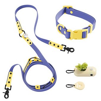 Luna Adjustable 6-in-1 Waterproof Hands-Free Leash and Collar with LED Flashlight